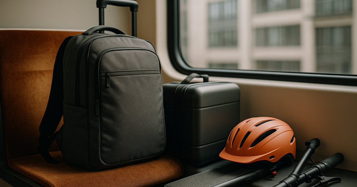 Office workers commuting and working from home.