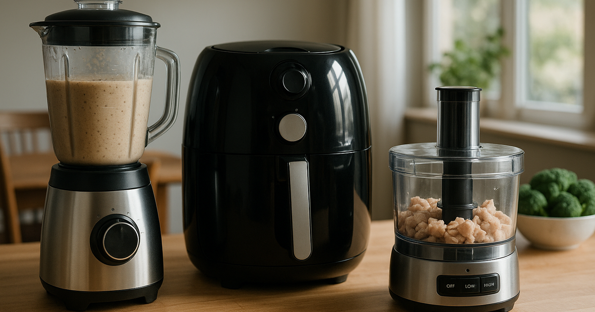 A minimalist kitchen setup featuring stainless steel pans and basic glass containers.